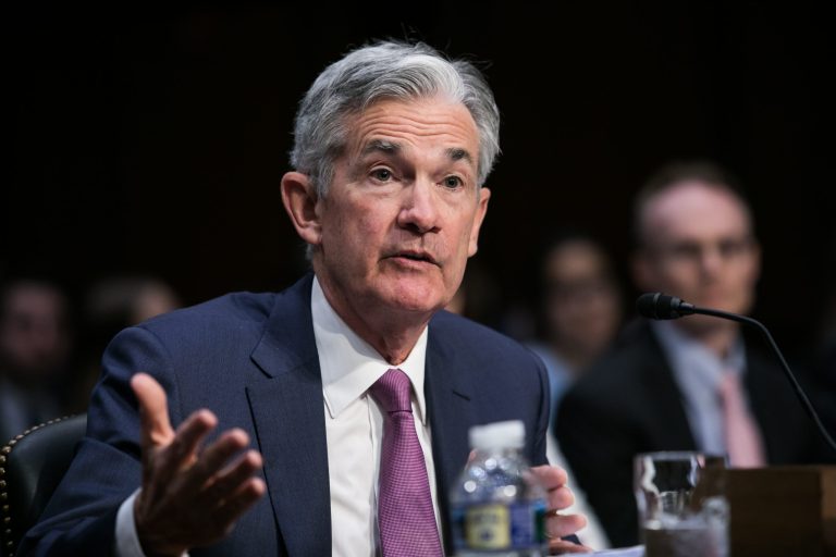 Federal Reserve Board Chair Jerome Powell testifies before the Senate Banking, Housing and Urban Affairs  Committee, on "The Semiannual Monetary Policy Report to the Congress" on Capitol Hill,  Tuesday, July 17, 2018.