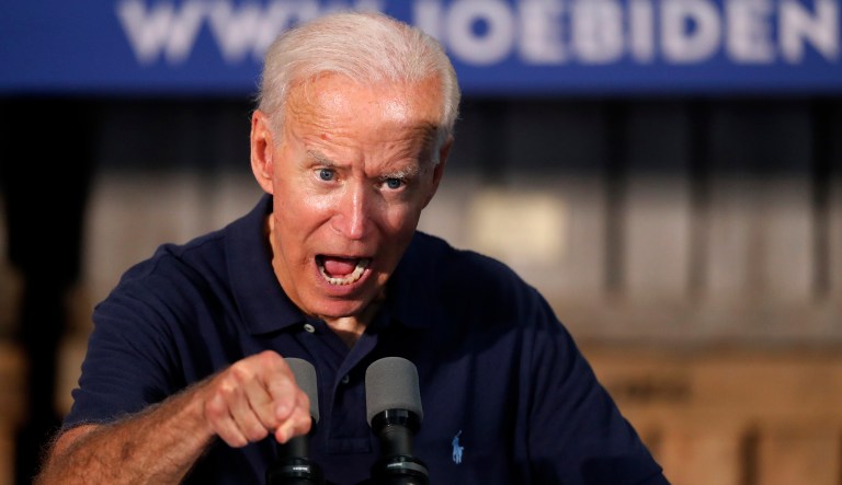 Former Vice President and Democratic presidential candidate Joe Biden, speaks at a campaign stop, Saturday, July 13, 2019, in Londonderry, N.H.