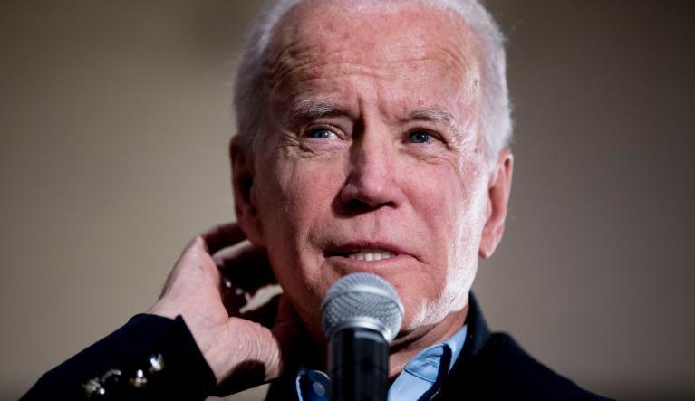 Democratic presidential candidate former Vice President Joe Biden speaks at a campaign stop at National Cattle Congress Pavilion, Saturday, Feb. 1, 2020, in Waterloo, Iowa. (AP Photo/Andrew Harnik)
