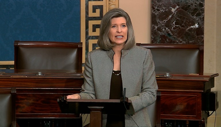 Discussing the farm bill with Sen. Joni Ernst