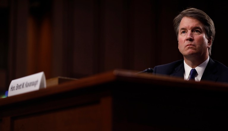 Brett Kavanaugh, U.S. Supreme Court associate justice nominee for U.S. President Donald Trump, listens during a Senate Judiciary Committee confirmation hearing in Washington, D.C., U.S., on Tuesday, Sept. 4, 2018.