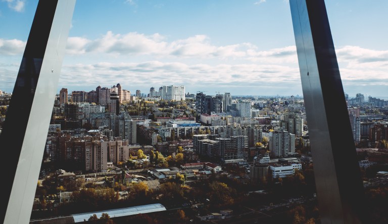 The picture above shows a cityscape of Kiev, Ukraine.