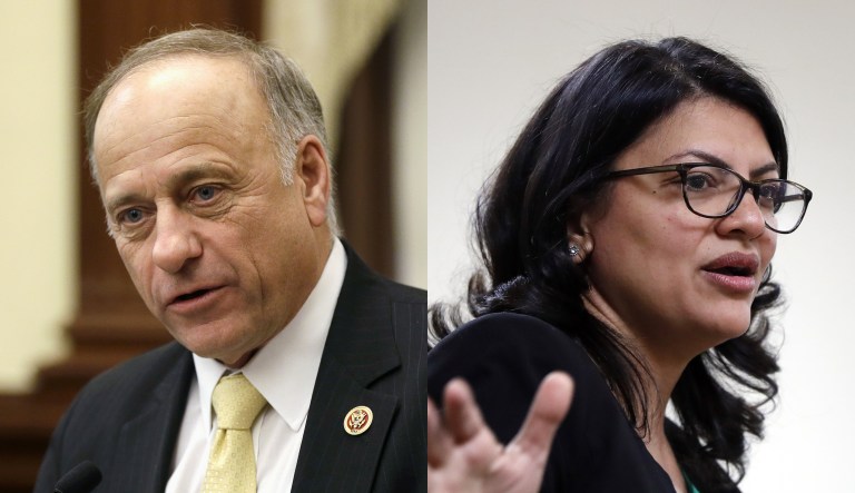 Reps. Steve King, R-Iowa, and Rashida Tlaib, D-Mich., are pictured.