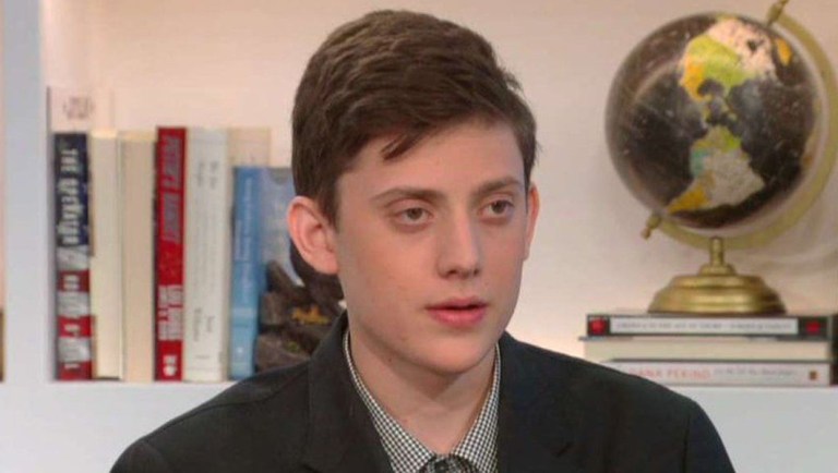 Kyle Kashuv, survivor of the Stoneman Douglas High School shooting, speaks at the National Rifle Association Institute for Legislative Action Leadership Forum in Lucas Oil Stadium in Indianapolis, Friday, April 26, 2019.