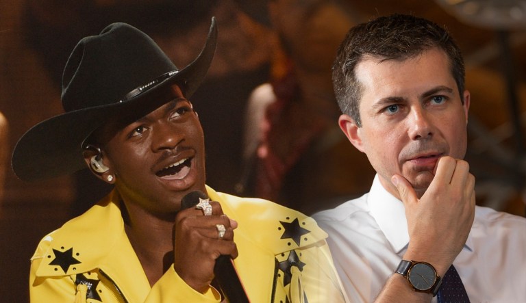 Lil Nas X and Pete Buttigieg are seen.