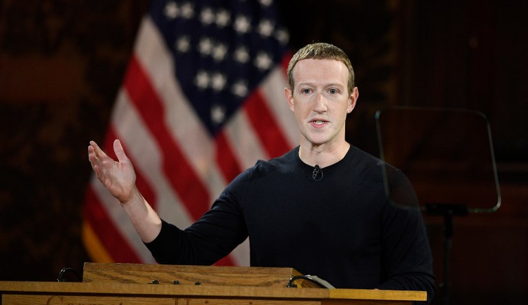 Facebook CEO Mark Zuckerberg speaks at Georgetown University, Thursday, Oct. 17, 2019, in Washington.