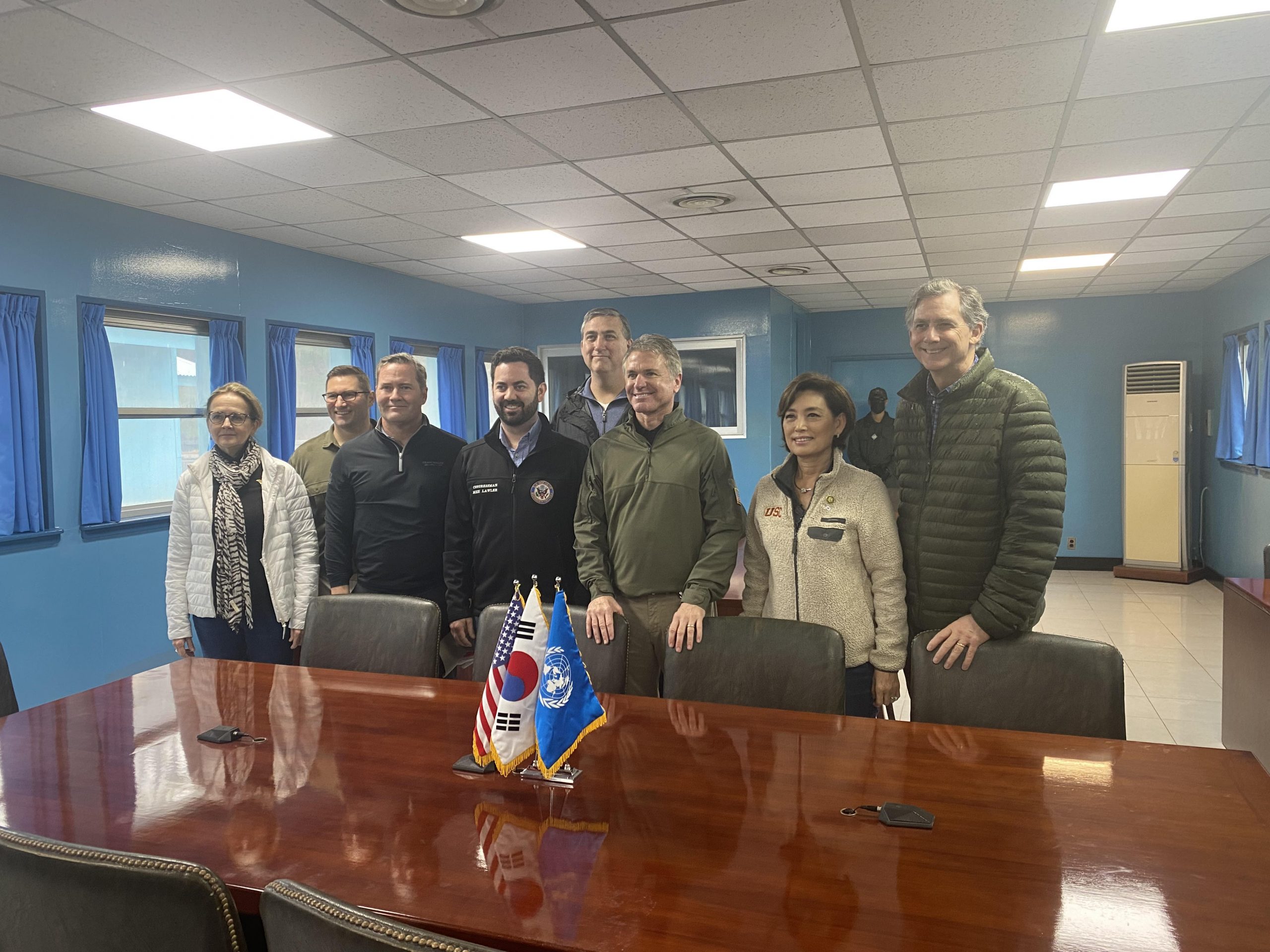 Members of Congress inside T2 Building