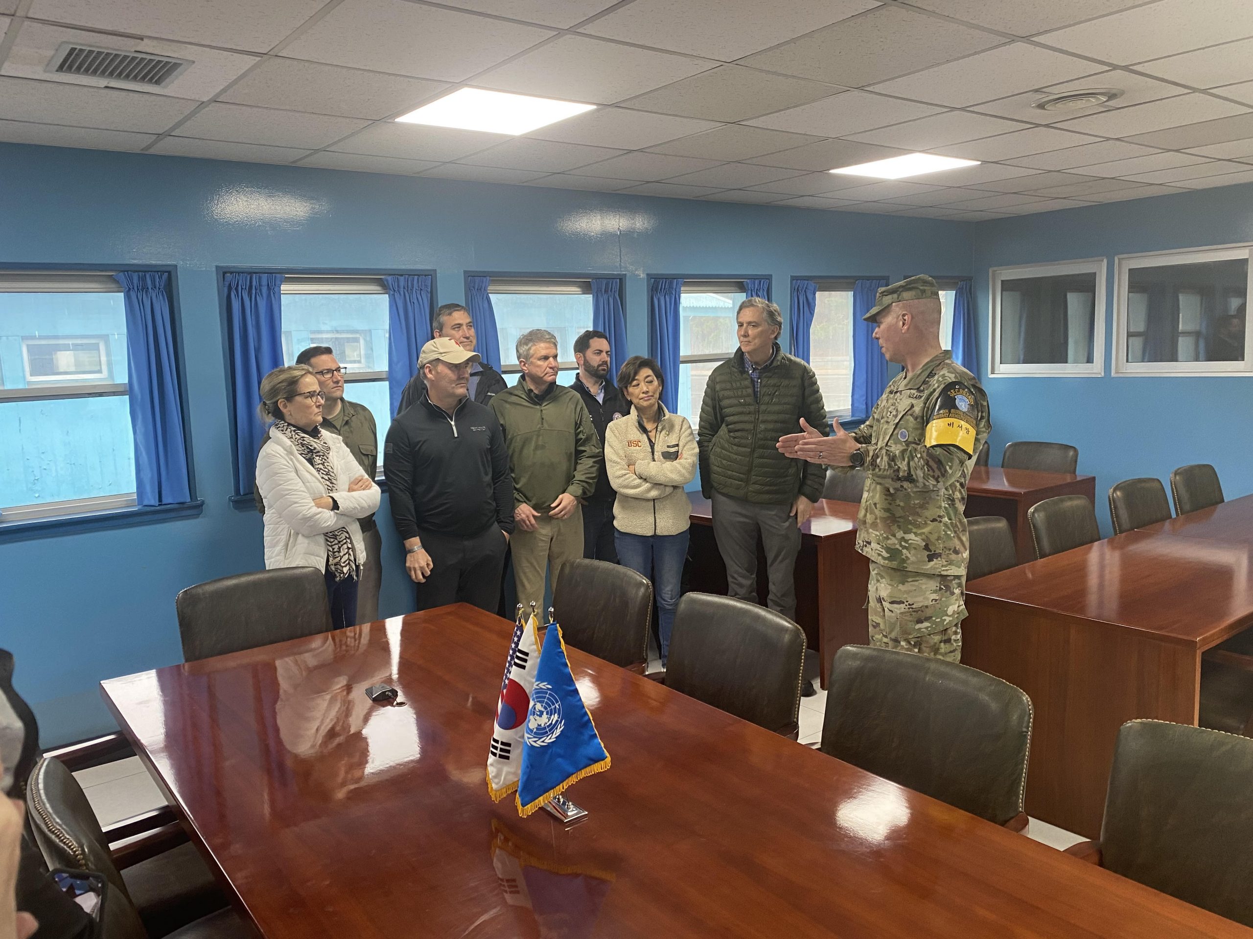 Members of Congress Receive Briefing inside T2 Building