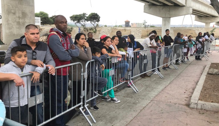  In this Sept. 26, 2019 file photo asylum seekers in Tijuana, Mexico.