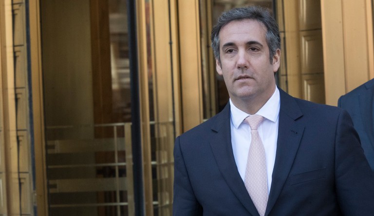 Michael Cohen, President Donald Trump's personal attorney, leaves federal court in New York in April.