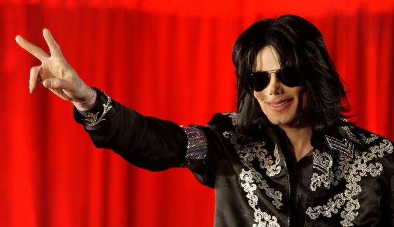 FILE - In this March 5, 2009 file photo, US singer Michael Jackson speaks at a press conference at the London O2 Arena. Jackson's estate sued his former manager, Tohme R. Tohme on Friday, claiming he used undue influence to force the singer to sign unconscionable contracts in the last year of the superstar's life.