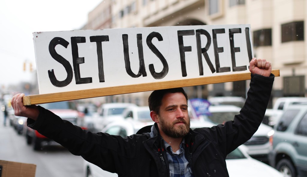 Anti-lockdown protests draw wary reaction from business leaders