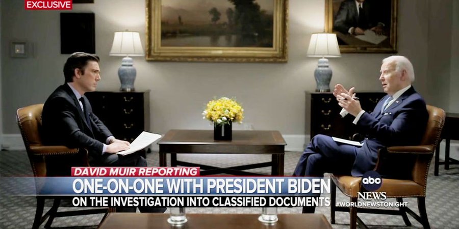 Biden clashed with ABC’s Muir over classified documents: ‘You’re a good lawyer’