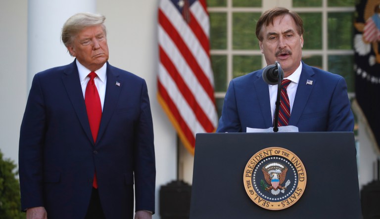 Mike Lindell concedes Trump may not be reinstated by August as advertised