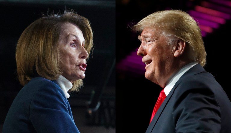 Nancy Pelosi and Donald Trump