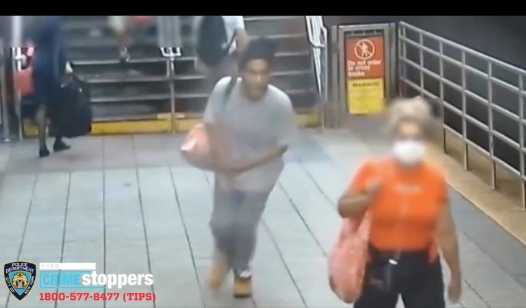 Man seen clocking 60-year-old woman in back of head in NYC subway station: Video