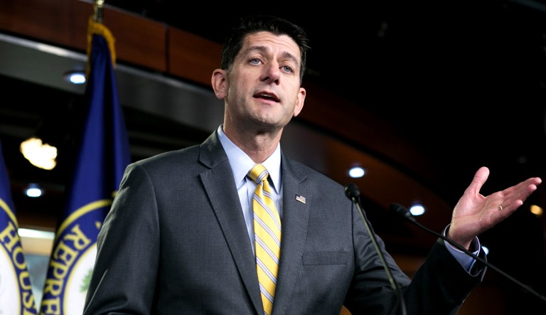 House Speaker Paul Ryan, R-Wis., speaks during a conference on Capitol Hill.