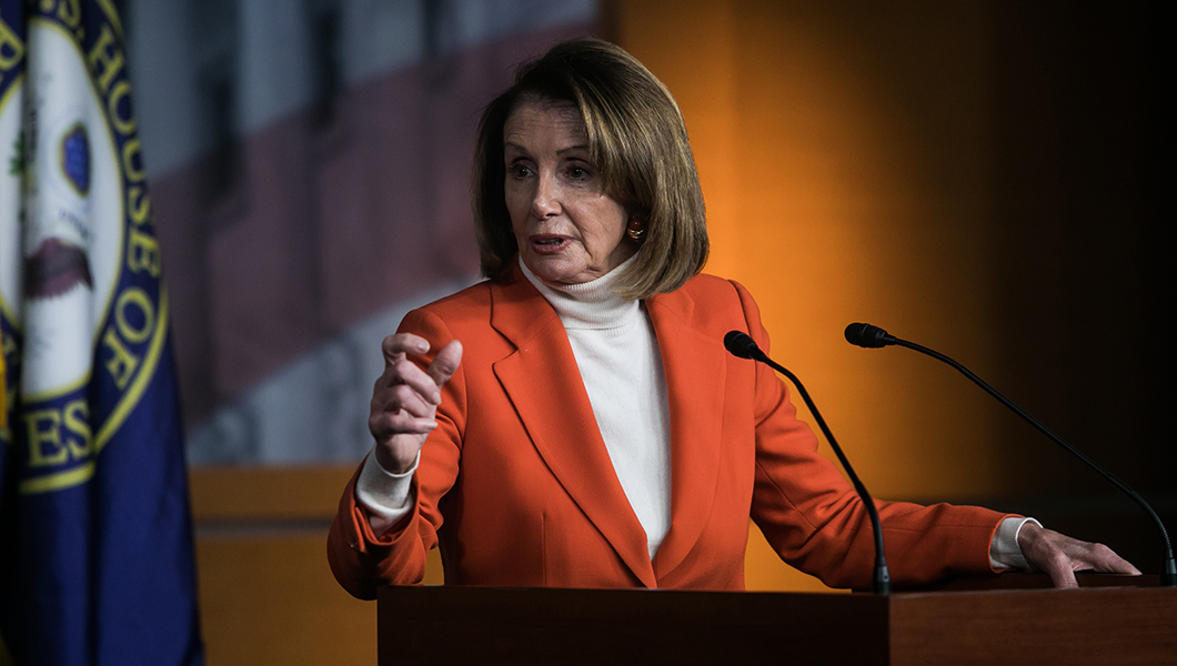 Nancy Pelosi comes to collect