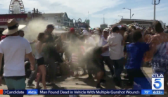 Man wearing MAGA hat arrested for dousing anti-Trump demonstrators with bear spray