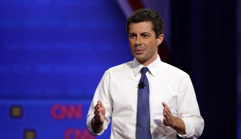 Buttigieg interrupted by transgender protesters at town hall