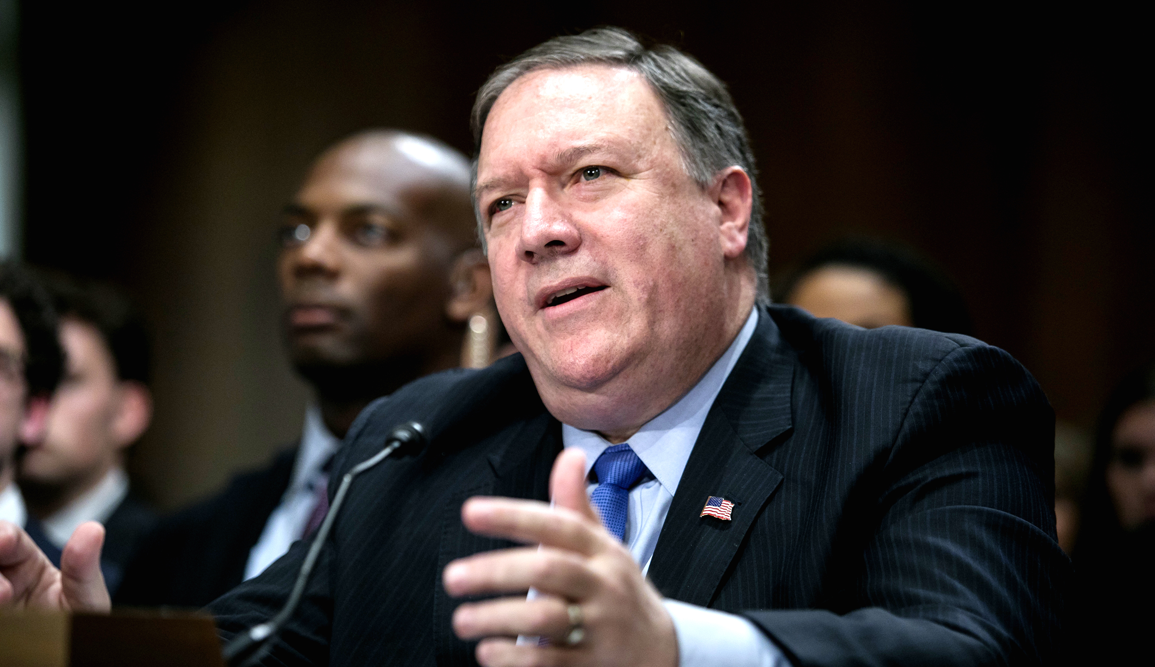 Pompeo infuriates senators with brash defense of Trump