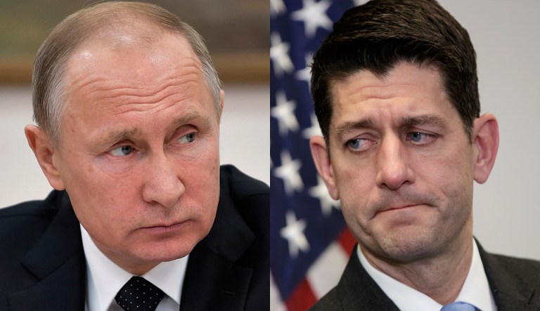Russian President Vladimir Putin and House Speaker Paul Ryan, R-Wis.