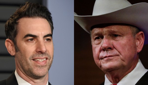 Judge hands Roy Moore a defeat in lawsuit against Sacha Baron Cohen