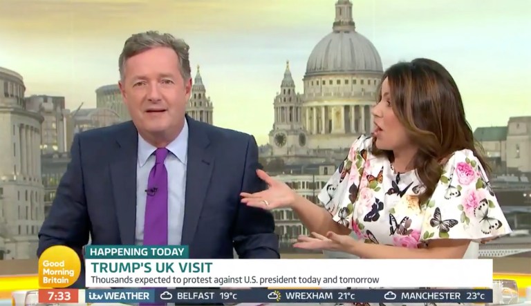 Anti-Trump protester in UK calls Piers Morgan ‘idiot’ after he asks why she didn’t also protest Obama