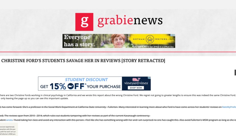 RateMyIrrelevance: The absolute stupidest smear against Christine Blasey Ford