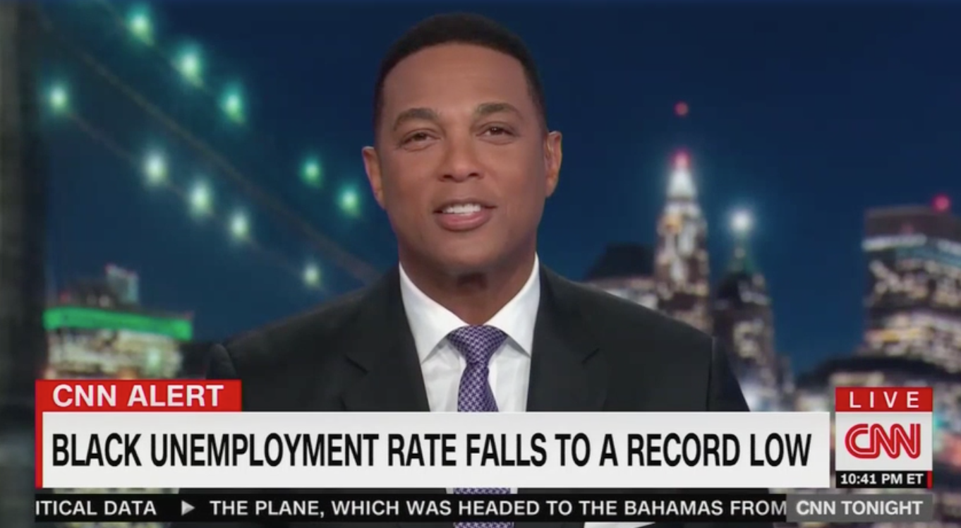 Liberal Media Scream: CNN’s Don Lemon gives Trump’s black jobs credit to Obama