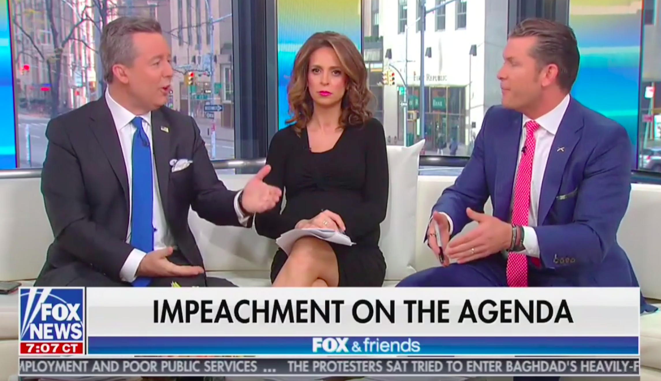 ‘If the president’s in such great shape, why is he not cooperating?’: Fox & Friends hosts quarrel over impeachment