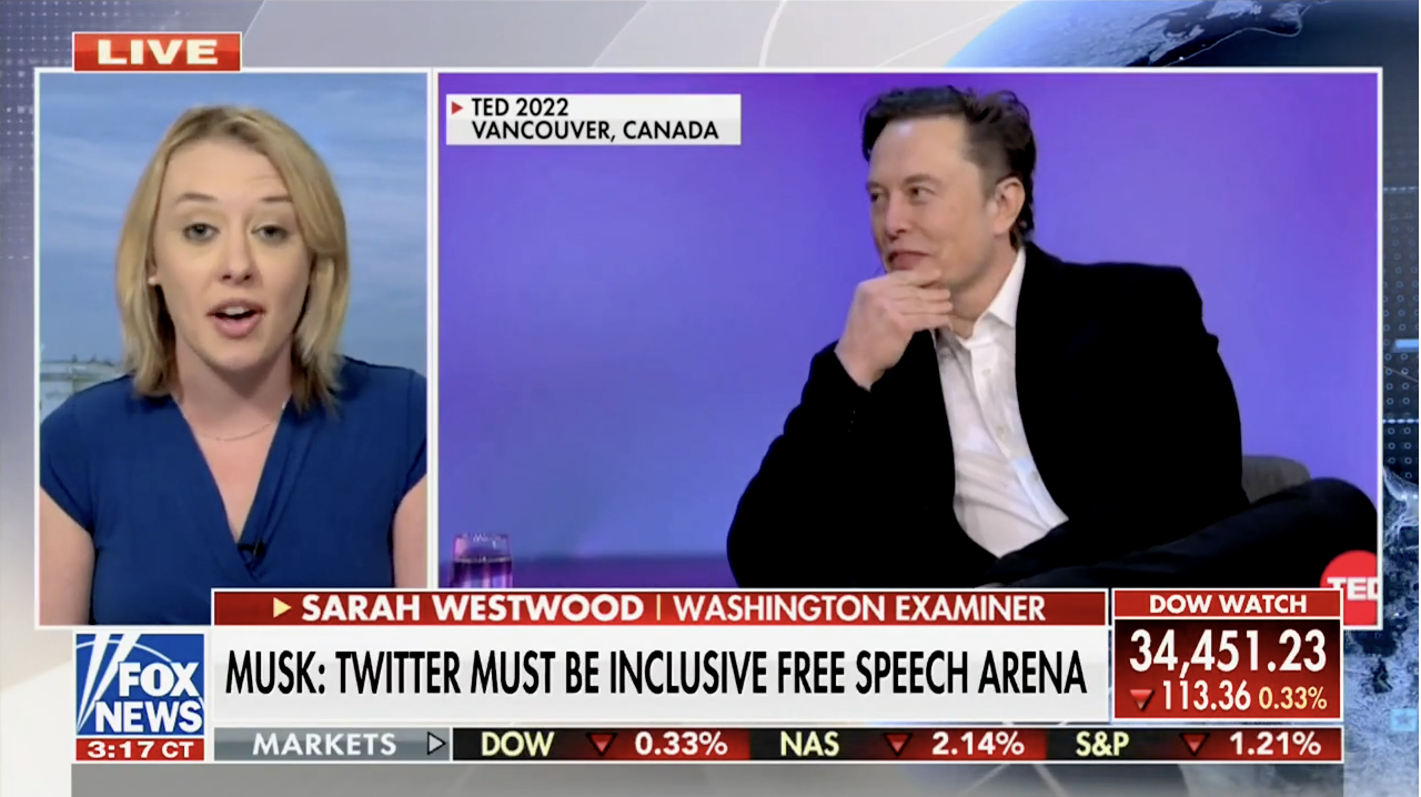 WATCH: Sarah Westwood lauds Musk for drawing attention to Twitter censorship