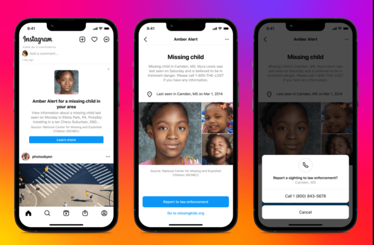 Amber Alerts to appear on Instagram