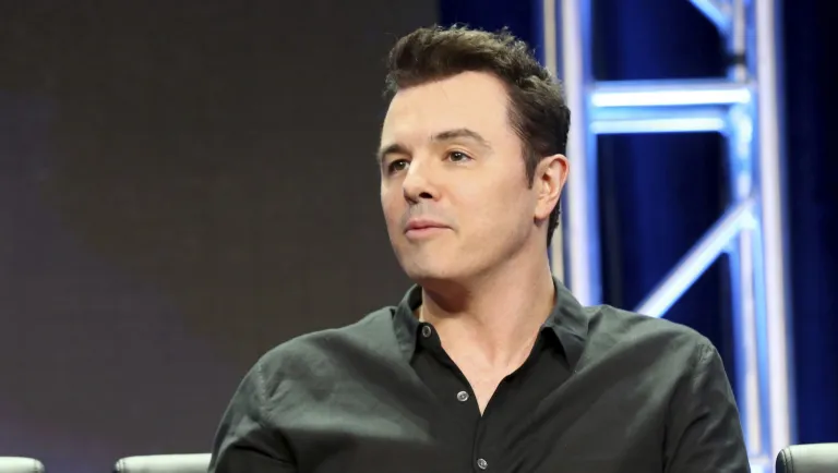 Seth MacFarlane participates in the "The Orville" panel during the FOX Television Critics Association Summer Press Tour at the Beverly Hilton on Tuesday, Aug. 8, 2017, in Beverly Hills, Calif. 