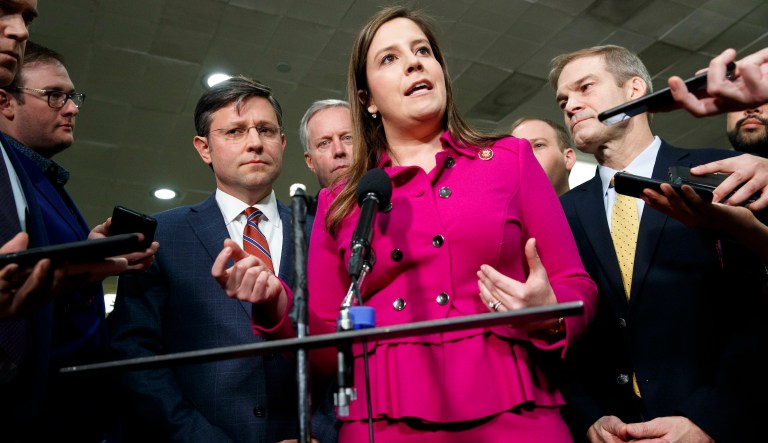 Stefanik, eyeing House GOP leadership role, scoffs at donor class and talks up Arizona audit