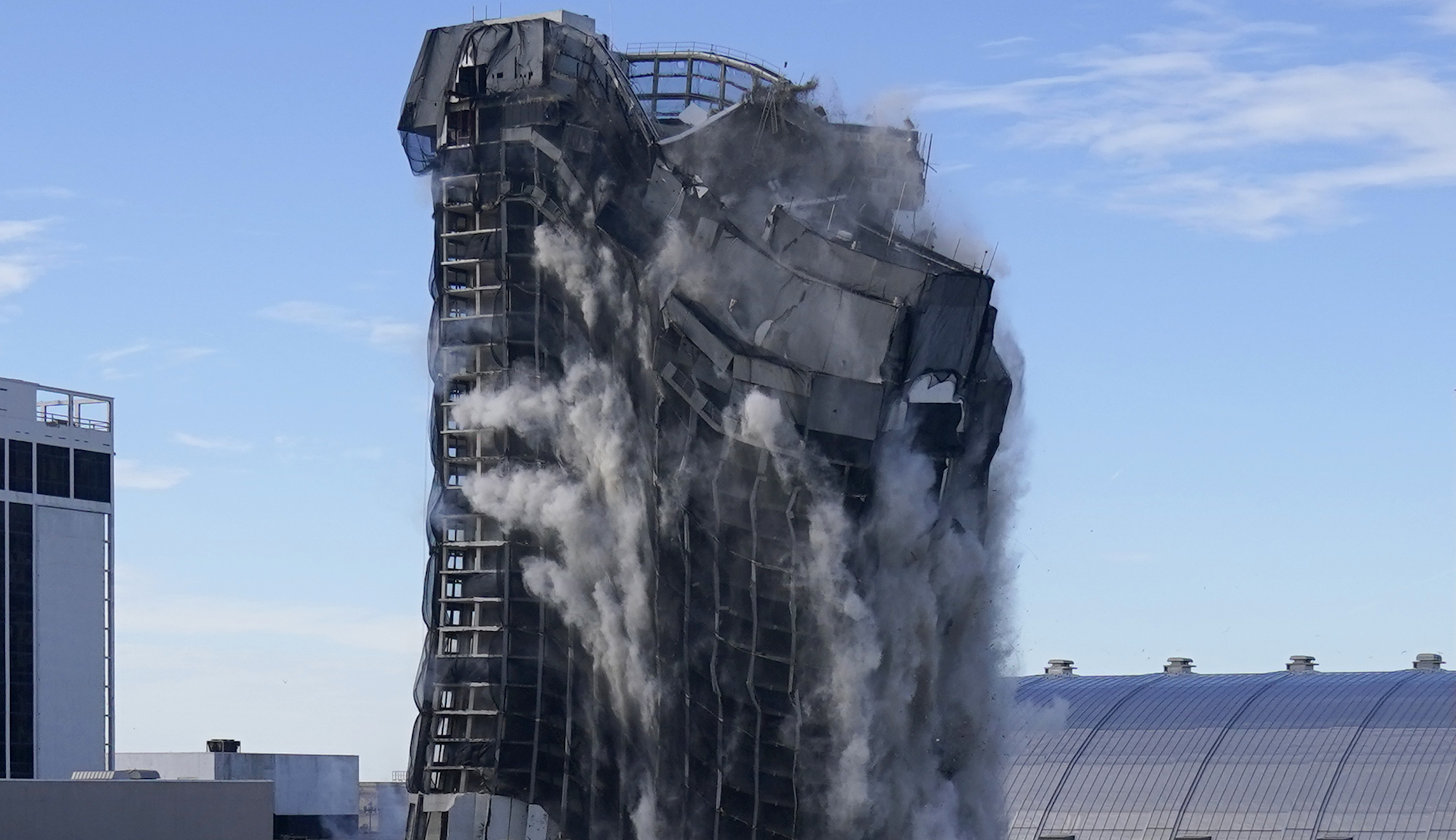 Former Trump Plaza Casino on Atlantic City Boardwalk imploded