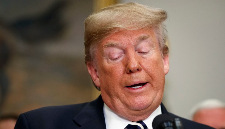 President Donald Trump speaks during a signing ceremony for the "Economic Growth, Regulatory Relief, and Consumer Protection Act," in the Roosevelt Room of the White House, Thursday, May 24, 2018, in Washington.  In a dramatic diplomatic turn, Trump on Thursday canceled next month's summit with North Korea's Kim Jong Un, citing the "tremendous anger and open hostility" in a recent statement by the North. 