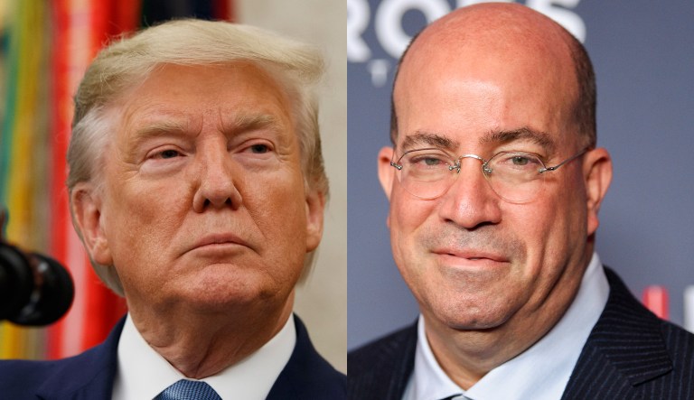 Pictured are Donald Trump, left, and Jeff Zucker, right.