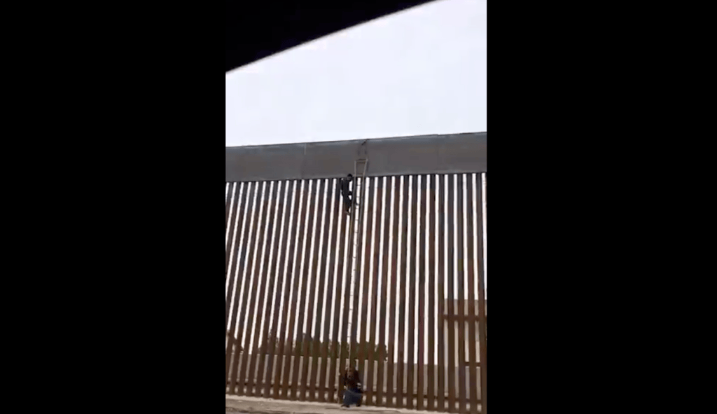 Video shows climbers surmounting border wall Trump claimed ‘impossible to climb’