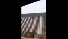 Video shows climbers surmounting border wall Trump claimed ‘impossible to climb’