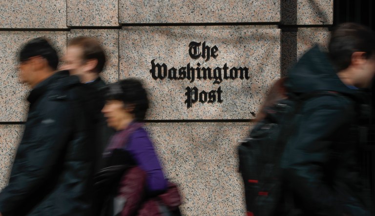 The One Franklin Square Building, home of The Washington Post newspaper, in downtown Washington, Thursday, Feb. 21, 2019.