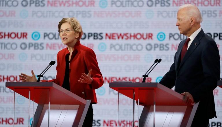Presidential candidate Sen. Elizabeth Warren, D-Mass., speaks at an organizing event Sunday, Feb. 17, 2019, in Las Vegas. 