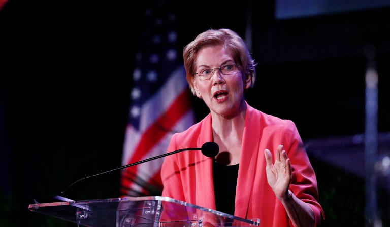Elizabeth Warren warns anti-abortion backers: ‘You’re not going to lock women back in the kitchen’