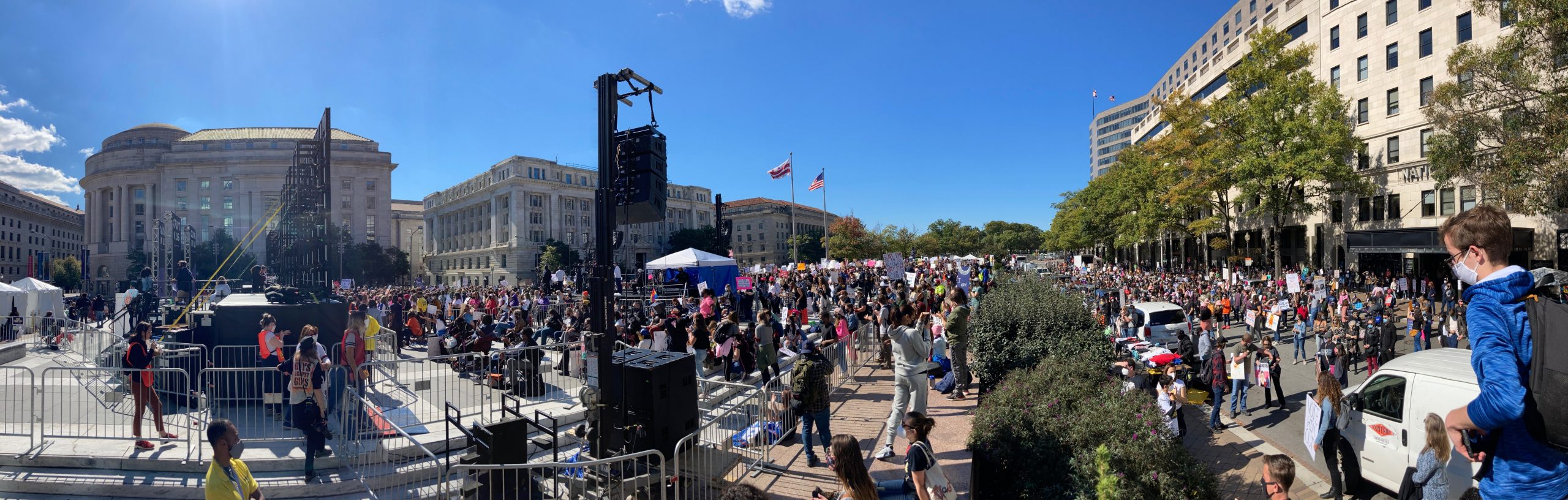 People participate at the Women's March in Washington on Saturday.
