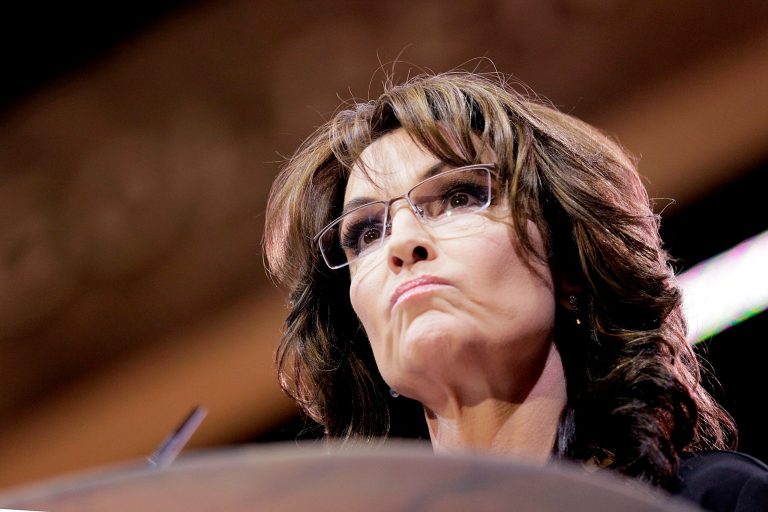 Conservative pundit, television personality and former vice presidential candidate Sarah Palin speaks during the 41st annual Conservative Political Action Conference in National Harbor, Maryland. (Photo by T.J. Kirkpatrick/Getty Images)