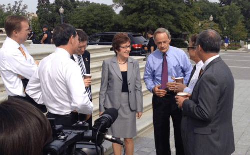 Photos: Rand Paul hosts coffee and conversation on the steps of the Capitol