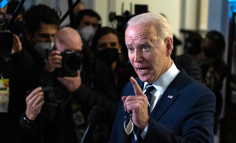 ‘Agitated’ Biden goes viral after meeting Senate Democrats