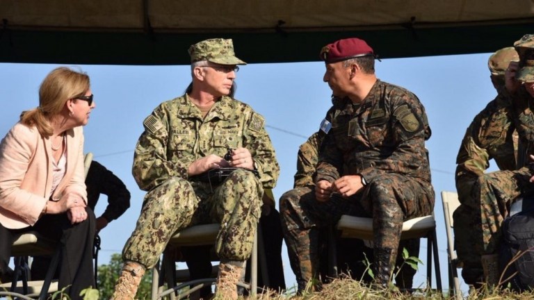 U.S. Navy Adm. Craig S. Faller, commander of U.S. Southern Command, visits Guatemalaâs Interagency Task Force TecÃºn UmÃ¡n Jan. 24, 2019. The unit, formed in 2013 with U.S. support, conducts counter illicit trafficking patrols along the countryâs northern border. 