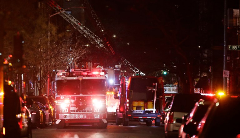 While visiting his home in the Bronx borough of New York City for the first time since joining the Army, Emmanuel Mensah tried to rescue his neighbors from the massive fire that engulfed his apartment building where he lived with family friends. Mensah later died from smoke inhalation. (AP Photo/Frank Franklin II)