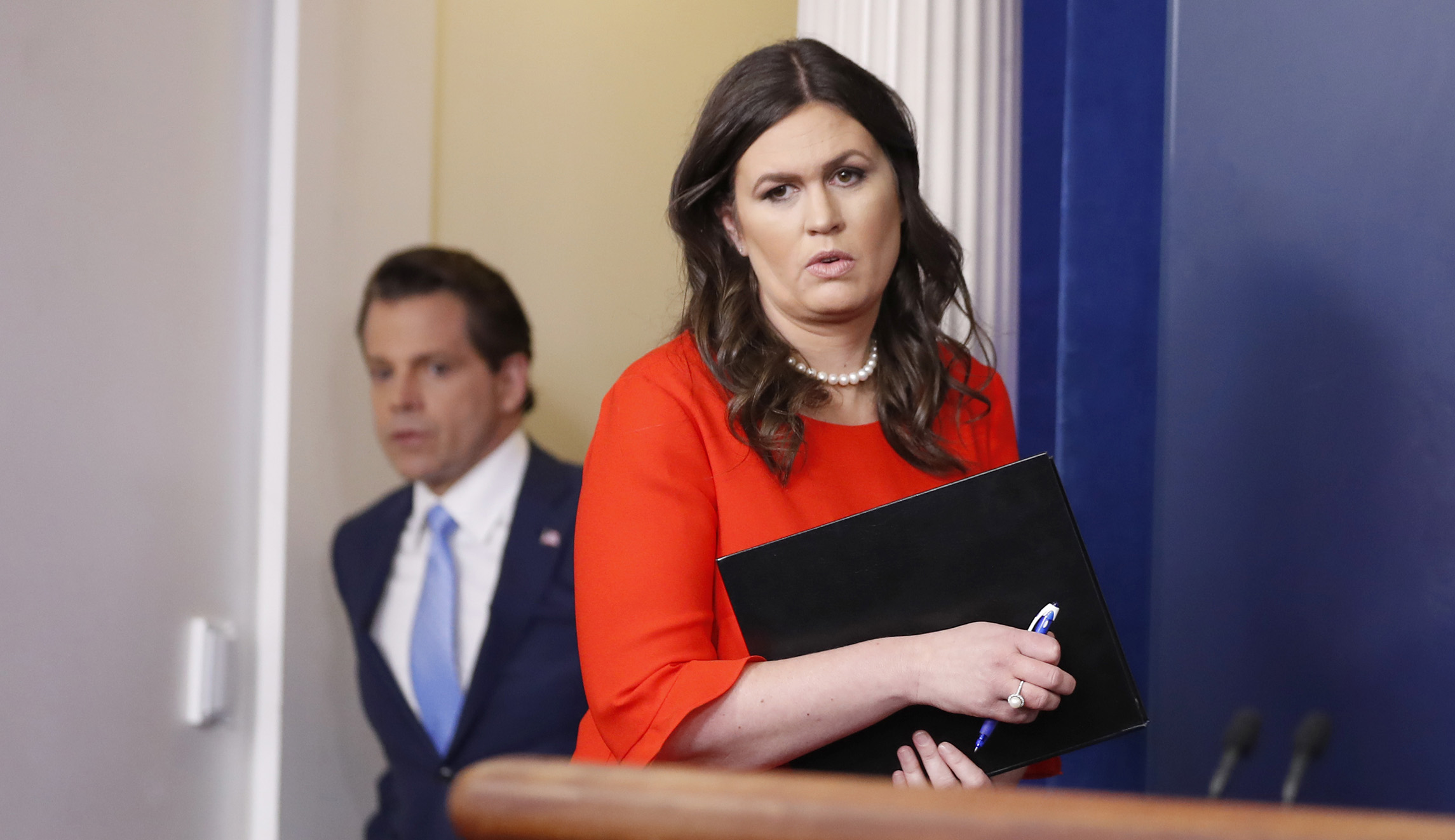 Sarah Sanders replaces Sean Spicer as White House press secretary